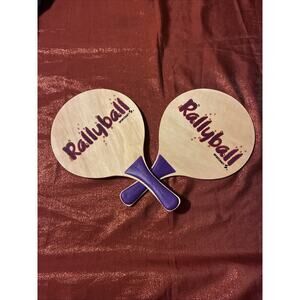 Vintage Rallyball Sportcraft Wooden Paddles Model 11030 Made in Taiwan